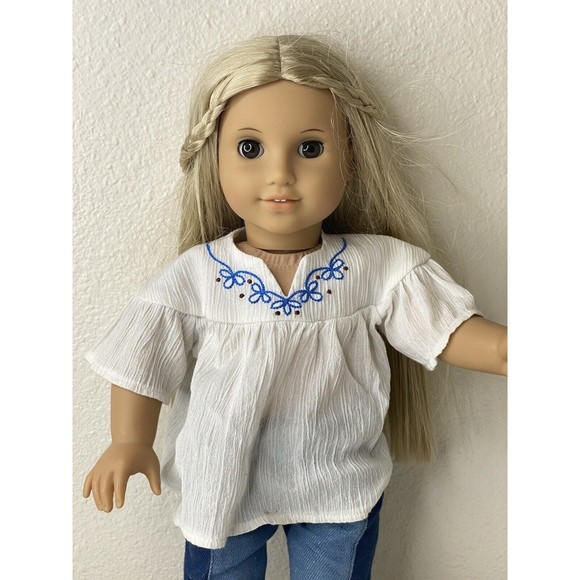 American Girl Toys American Girl Doll Julie Albright Outfit 7s Top Jeans Historical Blond